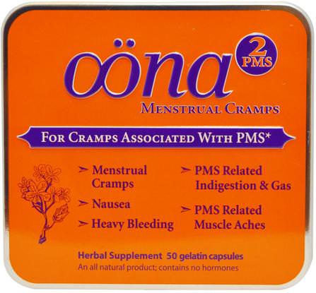 Menstrual Cramps, PMS2, 50 Gelatin Capsules by Oona, 健康，經前綜合症，經前期 HK 香港