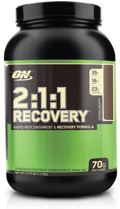2:1:1 Recovery, Colossal Chocolate, 3.73 lb (1.7 kg) by Optimum Nutrition, 體育 HK 香港