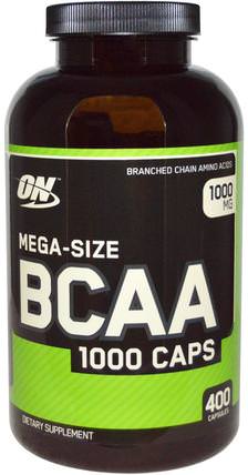 BCAA 1000 Caps, Mega-Size, 1000 mg, 400 Capsules by Optimum Nutrition, 體育 HK 香港