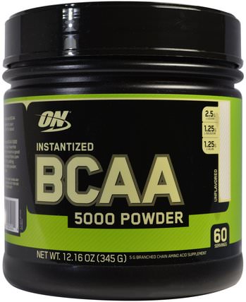 BCAA 5000 Powder, Instantized, Unflavored, 12.16 oz (345 g) by Optimum Nutrition, 體育 HK 香港