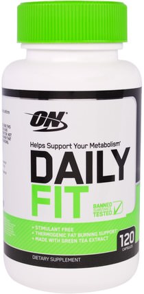 Daily Fit, 120 Capsules by Optimum Nutrition, 補充劑，蛋白質奶昔，運動 HK 香港