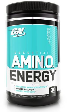 Essential Amino Energy, Blueberry Mojito Flavor, 9.5 oz (270 g) by Optimum Nutrition, 健康，能量，運動 HK 香港