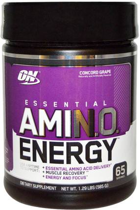 Essential Amino Energy, Concord Grape, 1.29 Lbs (585 g) by Optimum Nutrition, 體育 HK 香港