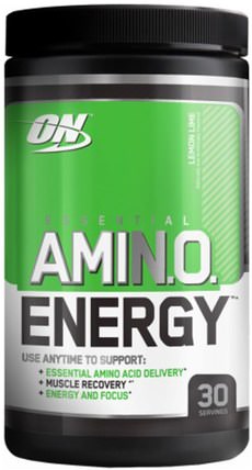 Essential Amino Energy, Lemon Lime, 9.5 oz (270 g) by Optimum Nutrition, 體育 HK 香港