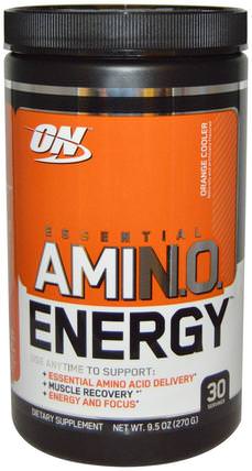 Essential Amino Energy, Orange Cooler, 9.5 oz (270 g) by Optimum Nutrition, 體育 HK 香港