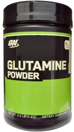 Glutamine Powder, Unflavored, 2.2 lbs (1 kg) by Optimum Nutrition, 體育 HK 香港