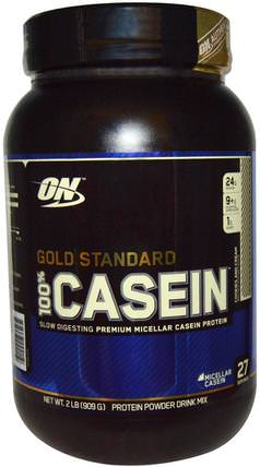 Gold Standard, 100% Casein, Cookies and Cream, 2 lbs (909 g) by Optimum Nutrition, 體育 HK 香港