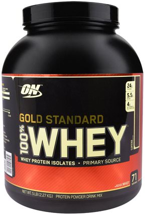 Gold Standard, 100% Whey, Coffee, 5 lbs (2.27 kg) by Optimum Nutrition, 體育 HK 香港