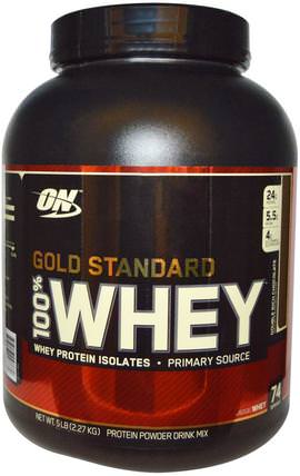 Gold Standard, 100% Whey, Double Rich Chocolate, 5 lbs (2.27 kg) by Optimum Nutrition, 體育 HK 香港