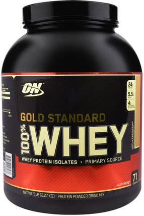 Gold Standard, 100% Whey, Mocha Cappuccino, 5 lbs (2.27 kg) by Optimum Nutrition, 體育 HK 香港