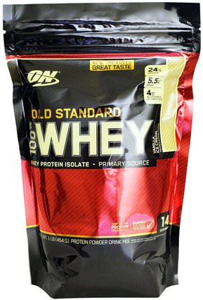 Gold Standard, 100% Whey, Vanilla Ice Cream, 1 lb (454 g) by Optimum Nutrition, 體育 HK 香港