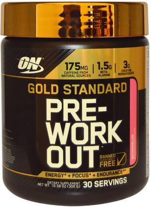 Gold Standard, Pre-Workout, Watermelon, 10.58 oz (300 g) by Optimum Nutrition, 體育 HK 香港