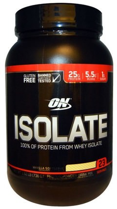 Isolate, Vanilla Softserve, 1.62 lb (736 g) by Optimum Nutrition, 體育 HK 香港