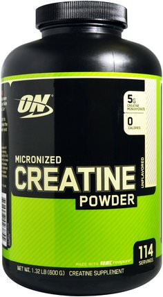 Micronized Creatine Powder, Unflavored, 1.32 lb (600 g) by Optimum Nutrition, 體育 HK 香港