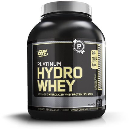 Platinum Hydro Whey, Cookies & Cream Overdrive, 3.5 lb (1.59 kg) by Optimum Nutrition, 體育 HK 香港