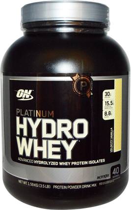 Platinum Hydro Whey, Velocity Vanilla, 3.5 lbs (1.59 kg) by Optimum Nutrition, 體育 HK 香港