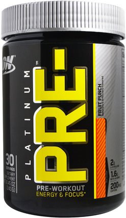 Platinum Pre-Workout, Fruit Punch, 8.45 oz (240 g) by Optimum Nutrition, 體育 HK 香港