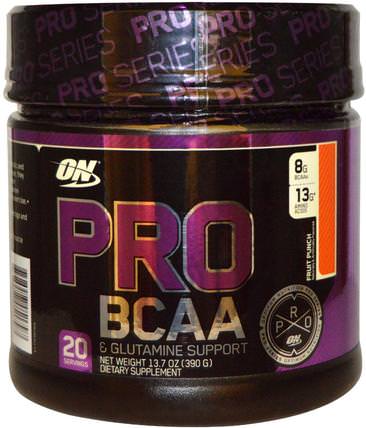 Pro BCAA, Fruit Punch, 13.7 oz (390 g) by Optimum Nutrition, 體育 HK 香港