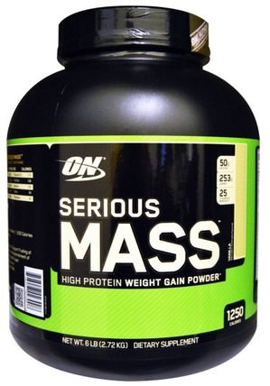 Serious Mass, Vanilla, 6 lb (2.72 kg) by Optimum Nutrition, 體育 HK 香港