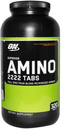 Superior Amino 2222 Tabs, 320 Tablets by Optimum Nutrition, 體育 HK 香港