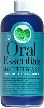 Mouthwash, Dry Mouth Formula with Zinc, 16 oz (473 ml) by Oral Essentials, 健康，口乾，口腔牙齒護理 HK 香港
