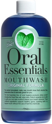 Mouthwash, Original Formula with Zinc, 16 fl oz (473 ml) by Oral Essentials, 健康，口乾，口腔牙齒護理 HK 香港