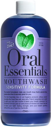 Mouthwash, Sensitivity Formula with Zinc, 16 fl oz (473 ml) by Oral Essentials, 健康，口乾，口腔牙齒護理 HK 香港