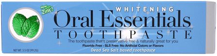 Toothpaste with Zinc, Whitening, 3.5 oz (99.2 g) by Oral Essentials, 洗澡，美容，口腔牙齒護理，牙膏 HK 香港