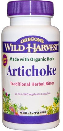 Artichoke, 90 Non-GMO Veggie Caps by Oregons Wild Harvest, 健康，膽固醇支持，朝鮮薊 HK 香港