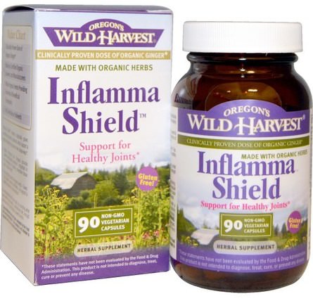 Inflamma Shield, 90 Non-GMO Veggie Caps by Oregons Wild Harvest, 健康，骨骼，骨質疏鬆症，關節健康，炎症 HK 香港