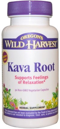 Kava Root, 90 Non-GMO Veggie Caps by Oregons Wild Harvest, 草藥，卡瓦卡瓦 HK 香港
