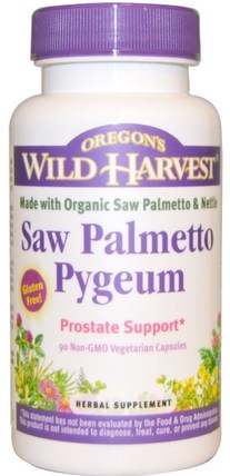 Saw Palmetto Pygeum, 90 Non-GMO Veggie Caps by Oregons Wild Harvest, 健康，男人，pygeum HK 香港