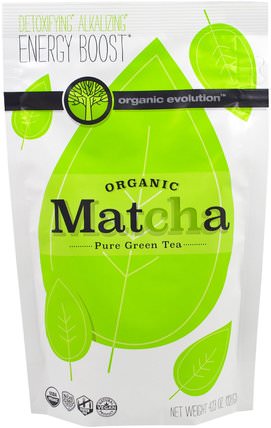Organic Matcha, Pure Green Tea, 4.23 oz (120 g) by Organic Evolution, 補充劑，抗氧化劑，綠茶，食品，涼茶 HK 香港
