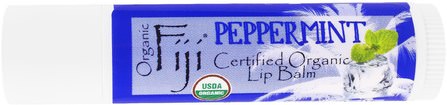 Certified Organic Lip Balm, Peppermint, 0.15 oz (4.25 g) by Organic Fiji, 洗澡，美容，唇部護理，唇膏 HK 香港