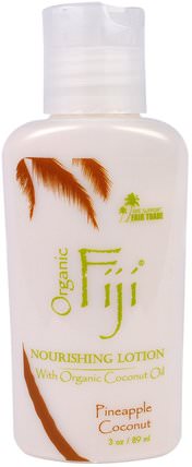Nourishing Lotion, Pineapple Coconut, 3 oz (89 ml) by Organic Fiji, 洗澡，美容，潤膚露 HK 香港