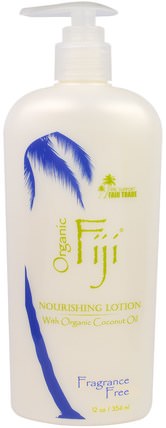 Nourishing Lotion with Organic Coconut Oil, Fragrance Free, 12 oz (354 ml) by Organic Fiji, 洗澡，美容，潤膚露 HK 香港