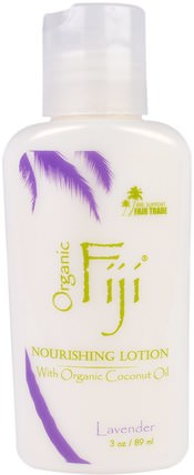 Nourishing Lotion with Organic Coconut Oil, Lavender, 3 oz (89 ml) by Organic Fiji, 洗澡，美容，潤膚露 HK 香港