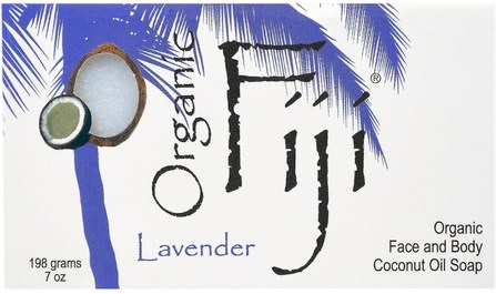 Organic Face and Body Coconut Oil Soap, Lavender, 7 oz (198 g) by Organic Fiji, 洗澡，美容，肥皂 HK 香港