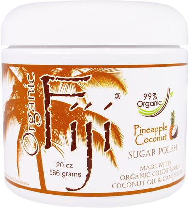 Sugar Polish, Pineapple Coconut, 20 oz (566 g) by Organic Fiji, 洗澡，美容，身體磨砂，面部去角質 HK 香港