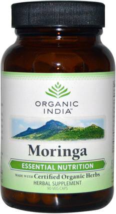 Moringa, 90 Veggie Caps by Organic India, 草藥，辣木膠囊，健康，能量 HK 香港