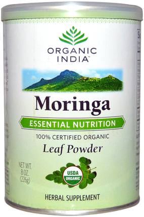 Moringa, Leaf Powder, 8 oz (226 g) by Organic India, 草藥，辣木 HK 香港