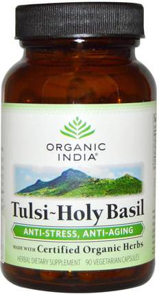 Tulsi-Holy Basil, 90 Veggie Caps by Organic India, 草藥，聖羅勒，adaptogen HK 香港