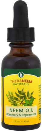 Neem Oil, Rosemary & Peppermint, 1 fl oz (30 ml) by Organix South, 草藥 HK 香港