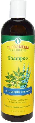 TheraNeem Naturals, Shampoo, Volumizing Therape, 12 fl oz (360 ml) by Organix South, 洗澡，美容，頭髮，頭皮，洗髮水，護髮素 HK 香港