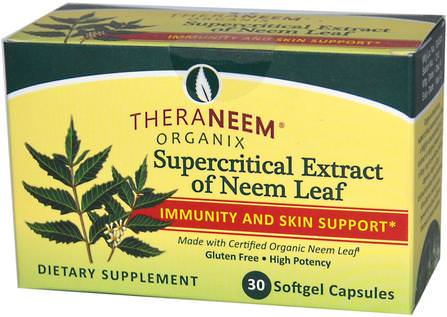 TheraNeem Organix, Supercritical Extract of Neem Leaf, 30 Softgel Capsules by Organix South, 洗澡，美容，油 HK 香港