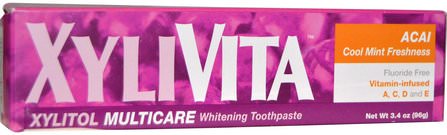 XyliVita Multicare Whitening Toothpaste, Acai, 3.4 oz (96 g) by Organix South, 洗澡，美容，牙膏 HK 香港