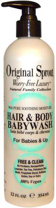 Hair & Body Babywash, For Babies & Up, 12 fl oz (354 ml) by Original Sprout Inc, 洗澡，美容，頭髮，頭皮，洗髮水，護髮素，兒童洗髮水 HK 香港
