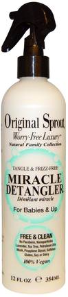 Miracle Detangler, For Babies & Up, 12 fl oz (354 ml) by Original Sprout Inc, 洗澡，美容，護髮素，兒童detangler，頭髮，頭皮，洗髮水，護髮素 HK 香港