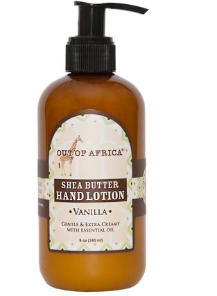 Hand Lotion, Vanilla, 8 oz (230 ml) by Out of Africa, 洗澡，美容，護手霜 HK 香港