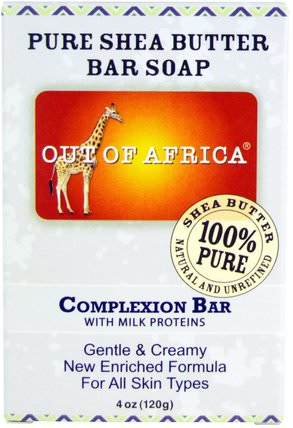 Pure Shea Butter Bar Soap, Complexion Bar, 4 oz (120 g) by Out of Africa, 洗澡，美容，肥皂，乳木果油 HK 香港